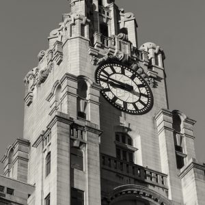 A4 B&W Print, The Liver Building, Liverpool