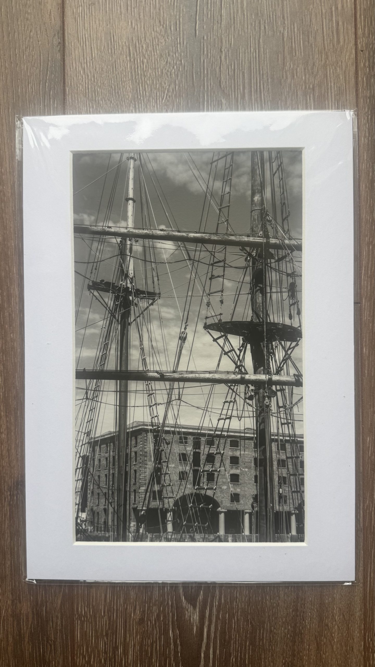 A4 B&W Print, Masts in the Albert Dock, Liverpool - Image 2